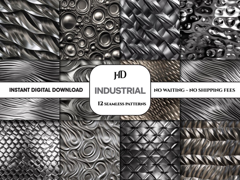 Seamless Patterns for Commercial Use Stainless Steel 12 - Etsy