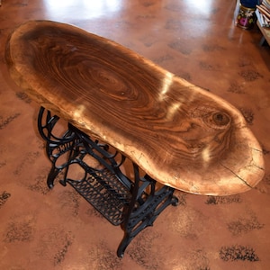 Black Walnut Sewing Machine Table w/Eldridge Base