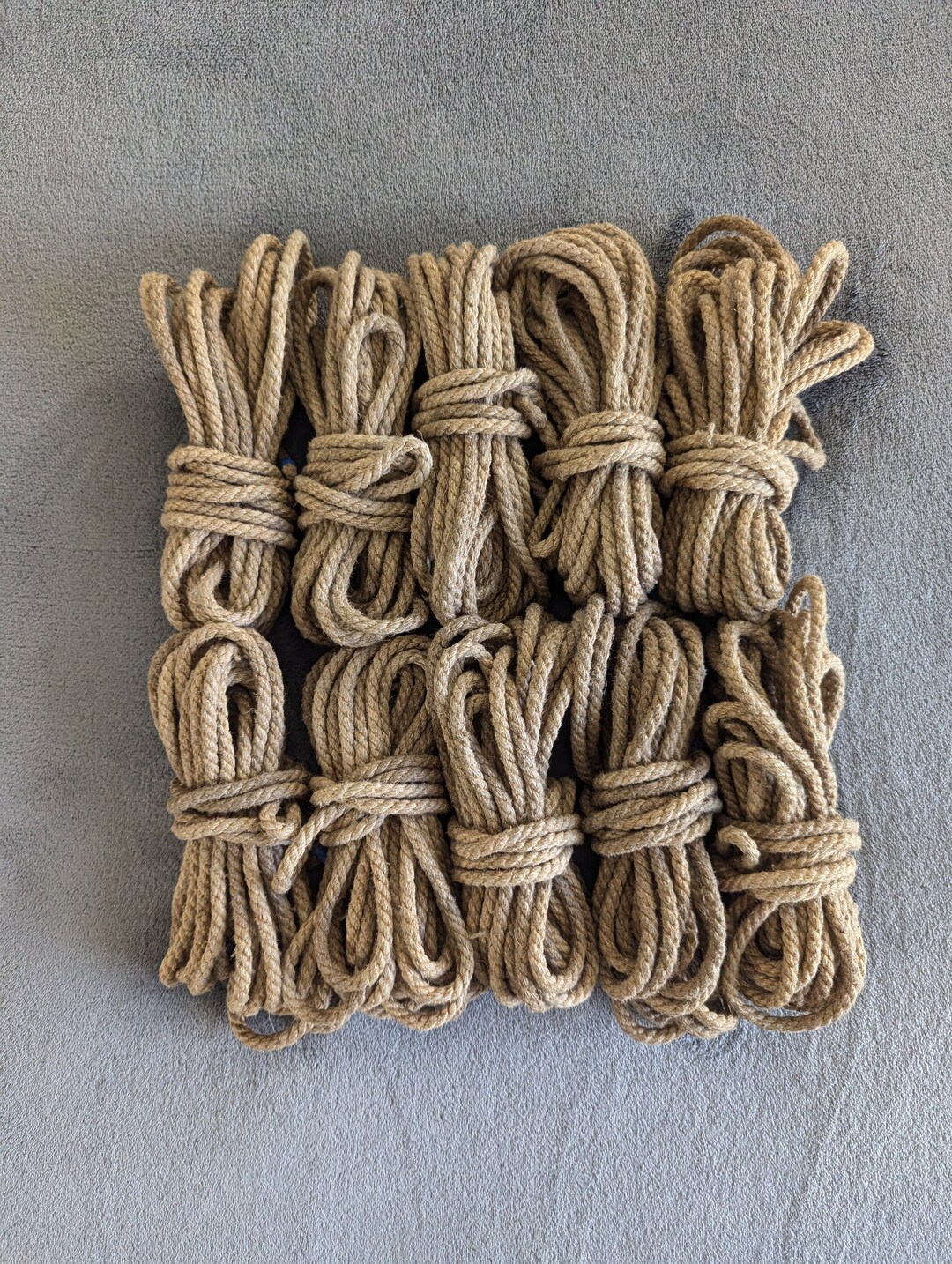 Hemp Rope, Full Kit - 10 Hanks, Natural, 1/4