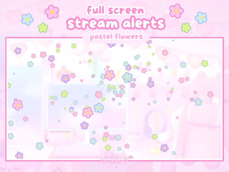 Full Screen Stream Alert Animated Flowers Twitch Alerts Overlay - Etsy ...