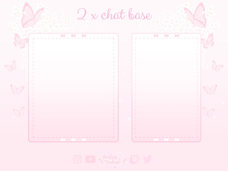 Twitch Chat Box Cute Strawberry Dessert Stream Chatbox Vtuber Asset ...