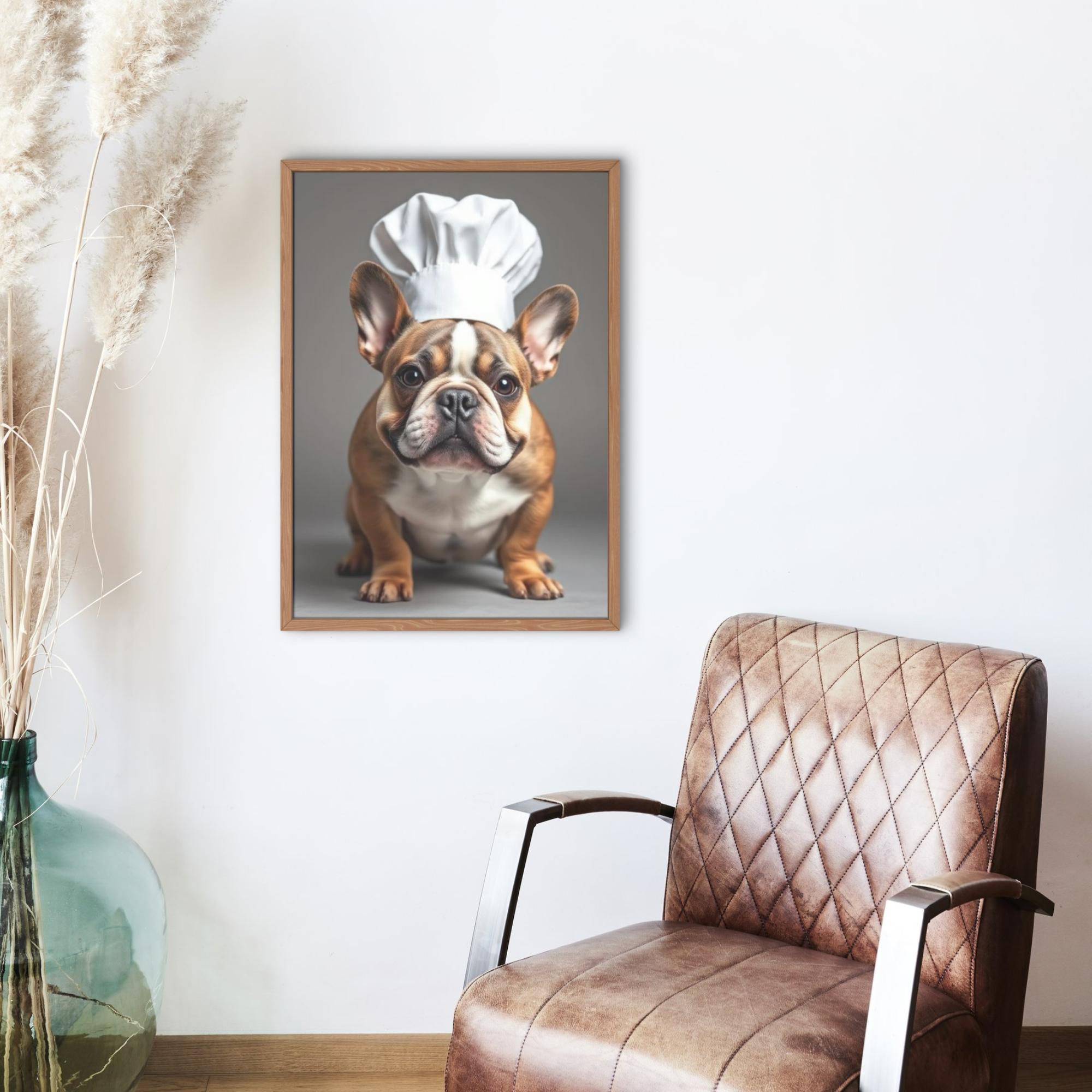 French Bulldog Chef Art Print: Funny Kitchen Decor (digital Download ...
