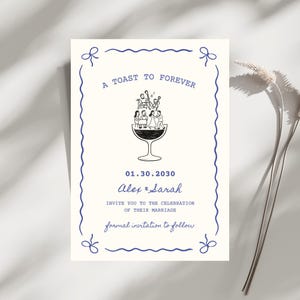 Hand-Drawn Wedding Invitation Template | 5x7&quot; | Canva Editable | Whimsical & Fun Scribble Design | Instant Download | Unique Playful Wedding