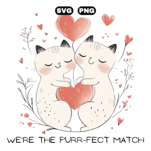 Saint Valentin chats jeu de mots Saint Valentin carte Png joyeuse Saint Valentin pour lui son mari femme amoureux des chats Cupidon chat chemise Svg amant cadeaux sublimation