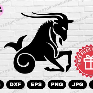 Steenbok SVG | Steenbok silhouet | Steenbok gesneden bestanden | Steenbok-ontwerp | Steenbok Vector | SVG Cricut Svg Eps Dxf Pdf Png Jpg Ai