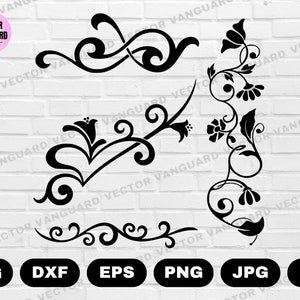 1 Scrapbook Vines SVG | Vines Silhouette | Scrapbook Vines Design | Floral SVG | Decorative SVG | Crafting Svg | Svg Cricut Silhouette Svg