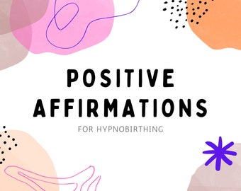 Printable Positive Birth Hypnobirthing Affirmation Cards