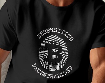 Divertida camiseta gráfica de regalo de huella digital de Bitcoin BTC Camiseta de regalo de independencia financiera de Bitcoin para ella o para él Adopción global de criptomonedas, divertida camiseta de criptomonedas