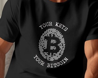 Camiseta gráfica de regalo con huella digital de Bitcoin, libertad financiera, BTC, conciencia de autocustodia, independencia financiera