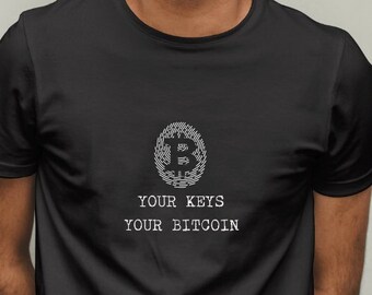 Camiseta gráfica de regalo con huella digital de Bitcoin, libertad financiera, BTC, conciencia de autocustodia, independencia financiera, mercado alcista de Bitcoin