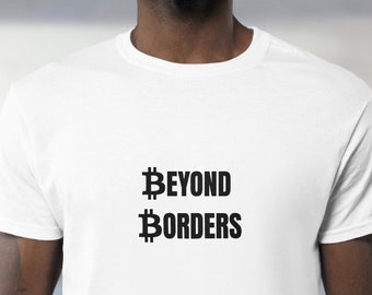 Camiseta de regalo "Bitcoin no tiene fronteras", camiseta unisex de regalo de criptomonedas BTC, ropa de criptomonedas para él o ella, para cualquier fan de Bitcoin.