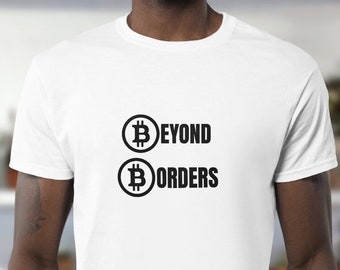 Camiseta de regalo "Bitcoin no tiene fronteras", camiseta unisex de regalo de criptomonedas BTC, ropa de criptomonedas para él o ella, para cualquier fan de Bitcoin.