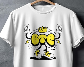 Camiseta divertida "Bitcoin is King" con gráfico de regalo de BTC, divertida camiseta con meme de BTC, camiseta de criptomonedas "Bitcoin is King", camiseta de criptomonedas "Future"