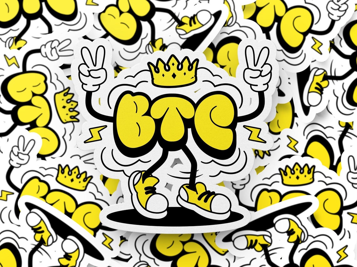 Bitcoin is King Cryptocurrency Sticker, BTC Sticker for Bitcoin Lover ...