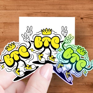 Bitcoin is King Cryptocurrency Sticker, BTC Sticker for Bitcoin Lover ...