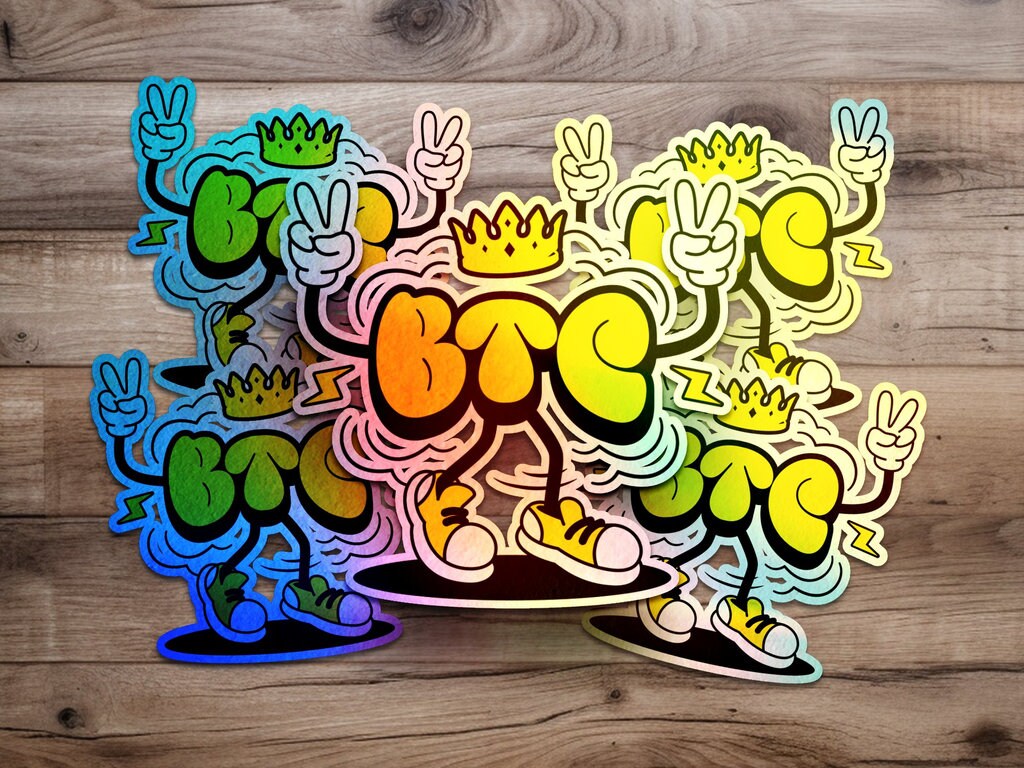 Bitcoin is King Cryptocurrency Sticker, BTC Sticker for Bitcoin Lover ...