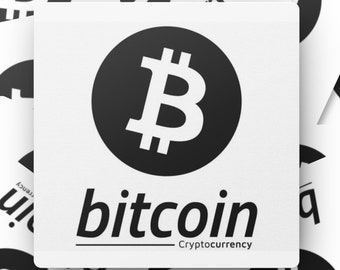 Pegatina de criptomoneda con el símbolo de Bitcoin, pegatinas de BTC para amantes de Bitcoin, pegatinas de criptomonedas para él o para ella, pegatinas para portátil con merchandising de BTC.