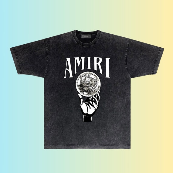 Amiri Hands on the Planet Distressed T-shirt Unique Gift for 