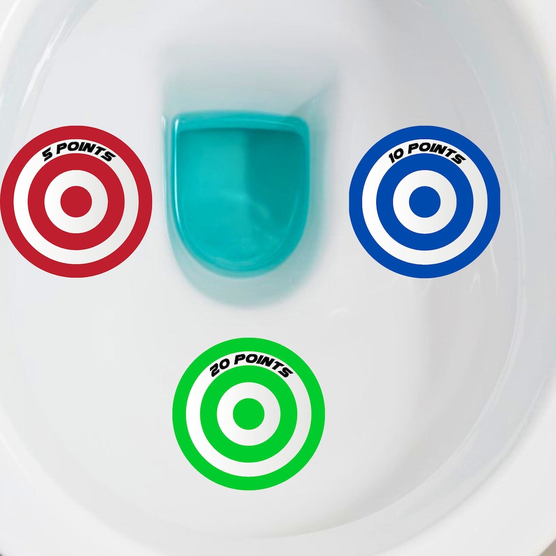 Toilet Target Stickers Urinal Potty Training Party Gift Etsy