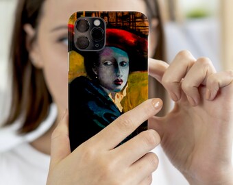 Johannes Vermeer inspired artwork on a Tough iPhone Case Protector, iPhone 14, iPhone 14 Plus, iPhone 14 Pro, iPhone 14 Pro Max, Iphone 13