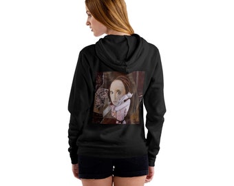 Cat Mom or Art lover Unisex Cotton Premium Full Zip Hoodie; a regular fit Artsy Sweatshirt comes with hood draw strings and kangaroo pocket.