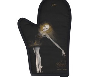 Oven Glove with Ballet Art this aesthetic cooking kitchen accessory make a perfect Housewarming,  ballerina art lover or ballet teacher gift