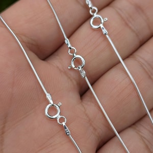 Real solid Silver Snake chain: real solid 925 Sterling silver Snake Chain Necklace or Bracelet | Minimalist, Unisex Jewelry