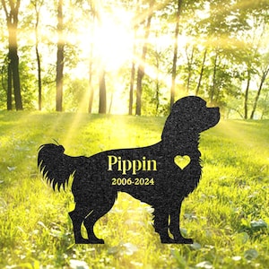 Custom Cavalier King Charles Spaniel Memorial Stake, Dog Name Sign, Pet Grave Marker, Sympathy Sign, Outdoor Grave Plaque, Dog Lover Gift