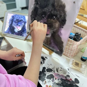 Personalized Pet Portrait, Custom Cat/Dog Portrait, Pet Memorial Gift for Mom/Grandma/BFF, Pet Painting, Gift for Pet Lover, Pet Loss Gift image 9