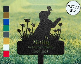 Custom Dog Memorial Stakes Dog Grave Marker Personalized Dog Memorial Plaque In Loving Memory of Dog Headstones Pet Loss Plaque Burial Stake
