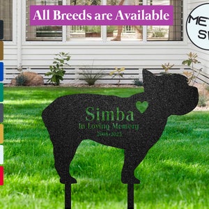 Metal Yorkshire Memorial Stakes, Dog Grave Marker Dog Garden Stake, Dog Headstone Personalized Loss of Dog Memorial Sympathy Gift keepsake
