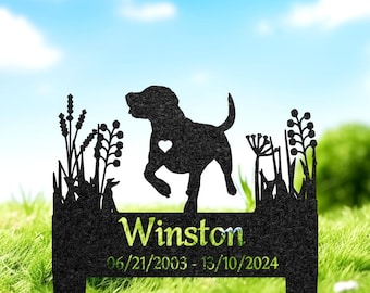 Personalized Labrador Memorial Plaque for Outdoor, Custom Dog Metal Sign, Yard Art Decor, Pet Grave Marker, Remembrance Sign, Pet Loss Gift