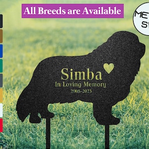 Metal Pet Memorial Stone Cavalier Memorial Stone, Cavalier King Charles Grave Marker, Dog Headstone Personalized Loss of Dog Memorial Gift