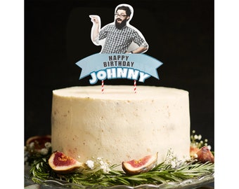Lustiger Foto Cake Topper Personalisiert Happy Birthday Cake Topper mit Namen Jedes Alter Tortendekoration 18.21.30.40.50.60