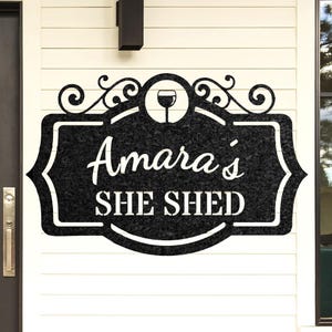 Personalized She Shed Metal Sign, Custom Garden Shed Decor, Gift for Gardener, Women’s Retreat Sign, Outdoor Metal Wall Art, Gift for Her