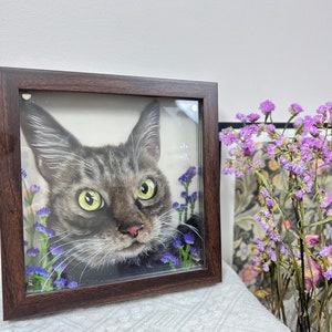 Personalized Pet Portrait, Custom Cat/Dog Portrait, Pet Memorial Gift for Mom/Grandma/BFF, Pet Painting, Gift for Pet Lover, Pet Loss Gift image 10