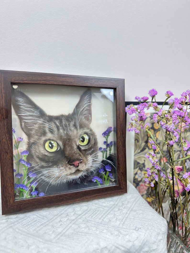 Personalized Pet Portrait, Custom Cat/Dog Portrait, Pet Memorial Gift for Mom/Grandma/BFF, Pet Painting, Gift for Pet Lover, Pet Loss Gift image 10