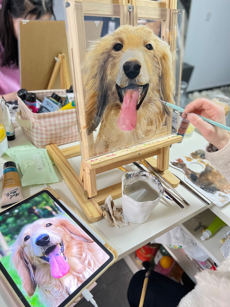 Personalized Pet Portrait, Custom Cat/Dog Portrait, Pet Memorial Gift for Mom/Grandma/BFF, Pet Painting, Gift for Pet Lover, Pet Loss Gift image 8