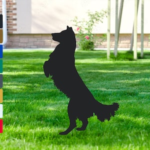 Border Collie Garden Stakes with Name, Labrador Retriever silhouette, Golden Retriever  Sign Dog Mom Gift Outdoor