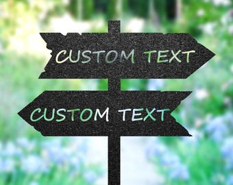 Custom Address Sign, Personalized Destination Arrow Stake, Metal Road Sign, Street Sign, House Address Sign, Outdoor Lawn Decor, Home Gift