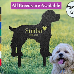 Metal Brittany Sign Custom Brittany Memorial Plaque with Stakes Brittany Grave Marker Dog Memorial Gift Metal Garden Stake Dog Headstone