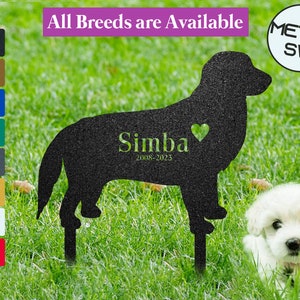 Metal Golden Retriever Memorial Stakes, Golden Labrador Grave Marker, Dog Headstone Personalized Loss of Dog Memorial Sympathy Gift