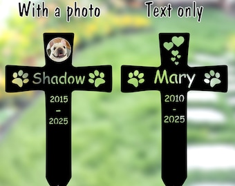 Custom Pet Memorial Stake, Personalized Dog Grave Marker, Cat Memorial Sign, Sympathy Photo Gift, Outdoor Garden Decor, Pet Loss Gift