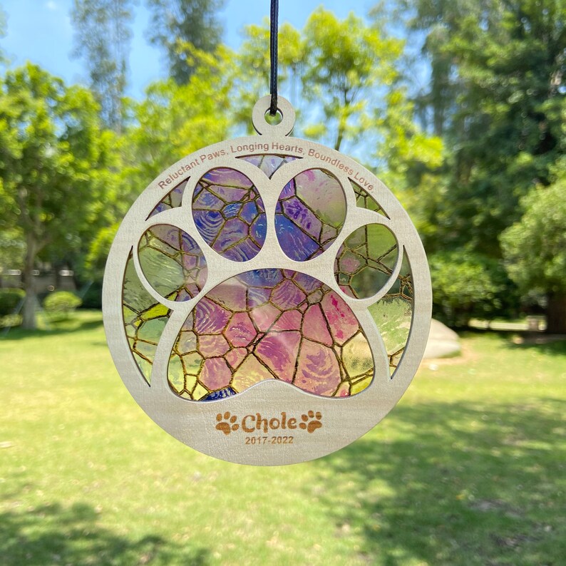 Pet Loss Paw Print Ornament for Christmas Decor Pet Birthday Gift Pet ...