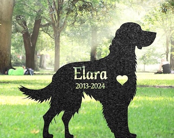 Benutzerdefinierte Irish Red Setter Gedenkpfahl, personalisierter Hund Metallpfahl für Haustier Grabmarker, Erinnerungsplakette, Gartenschild, Hundefriedhof Dekor