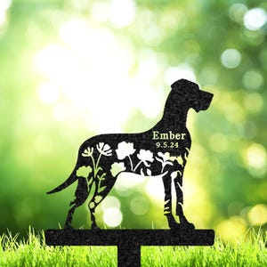 Personalized Great Dane Dog Memorial Plaque for Outdoor, Custom Dog Metal Sign, Yard Decor, Pet Grave Marker, Garden Plaque, Pet Loss Gift