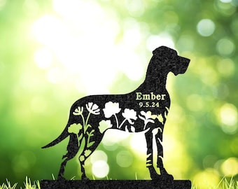 Personalized Great Dane Dog Memorial Plaque for Outdoor, Custom Dog Metal Sign, Yard Decor, Pet Grave Marker, Garden Plaque, Pet Loss Gift