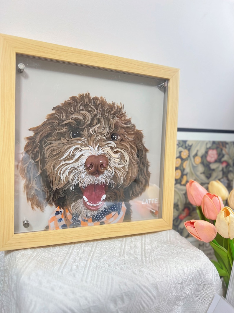 Personalized Pet Portrait, Custom Cat/Dog Portrait, Pet Memorial Gift for Mom/Grandma/BFF, Pet Painting, Gift for Pet Lover, Pet Loss Gift image 11