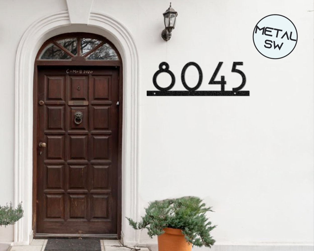 Address Number Design Modern House Number Sign, Metal Address Plaque, Minimalist Address ...