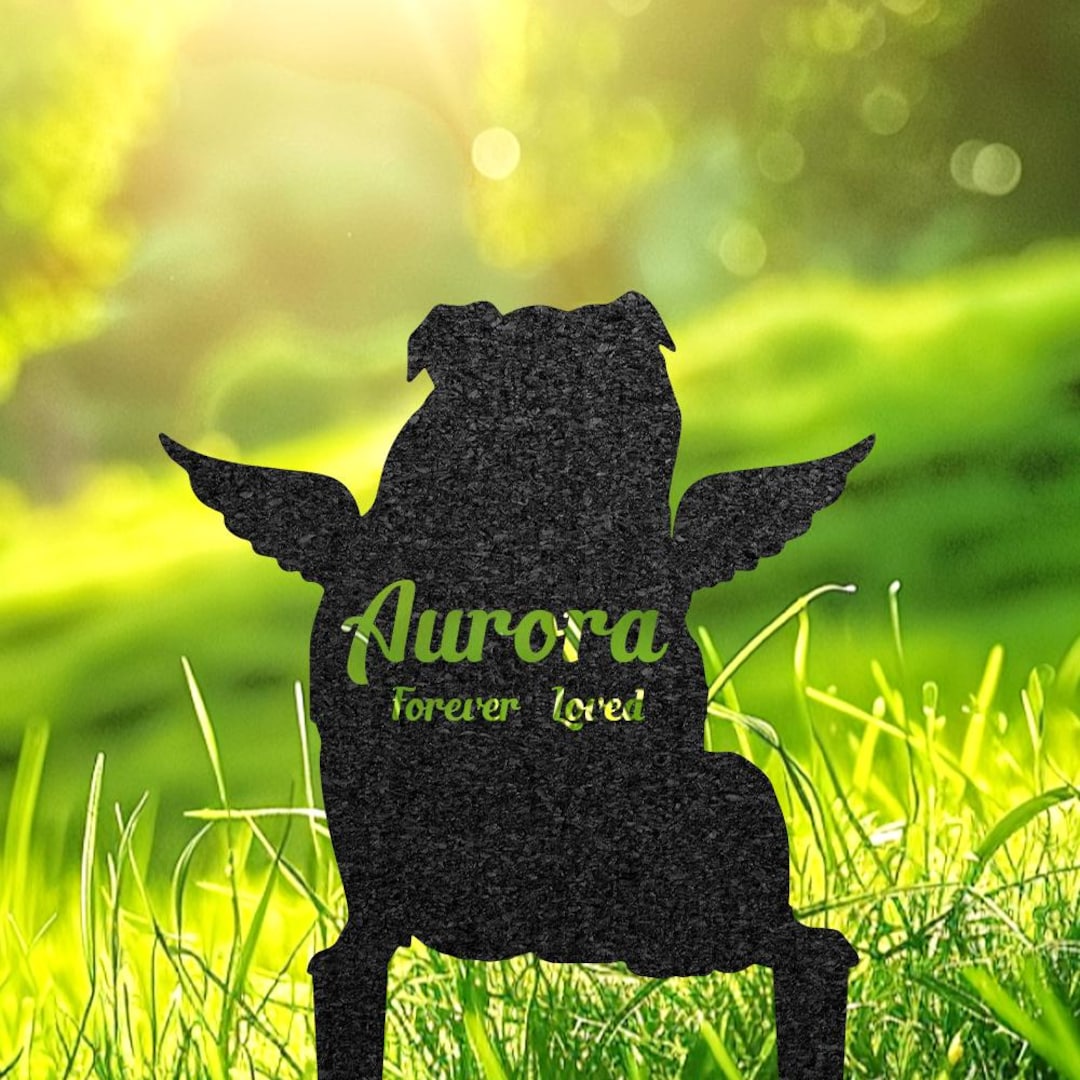Memorial Plaques For Outdoors Custom American Bulldog Memorial